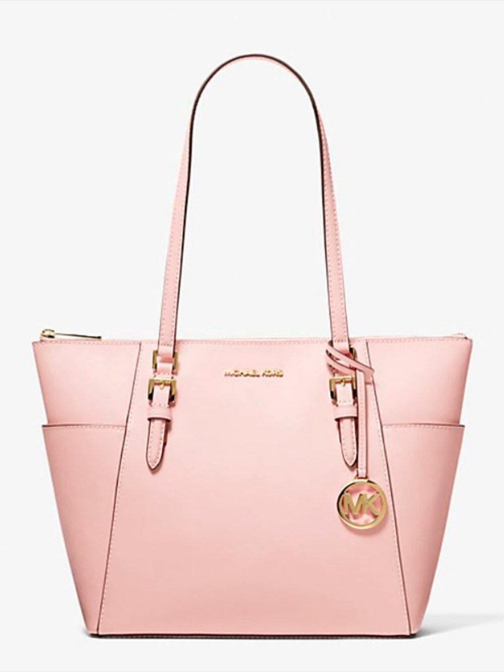 S NWT Michael Kors Large Shoulder Tote Saffiano Leather Powder Blush